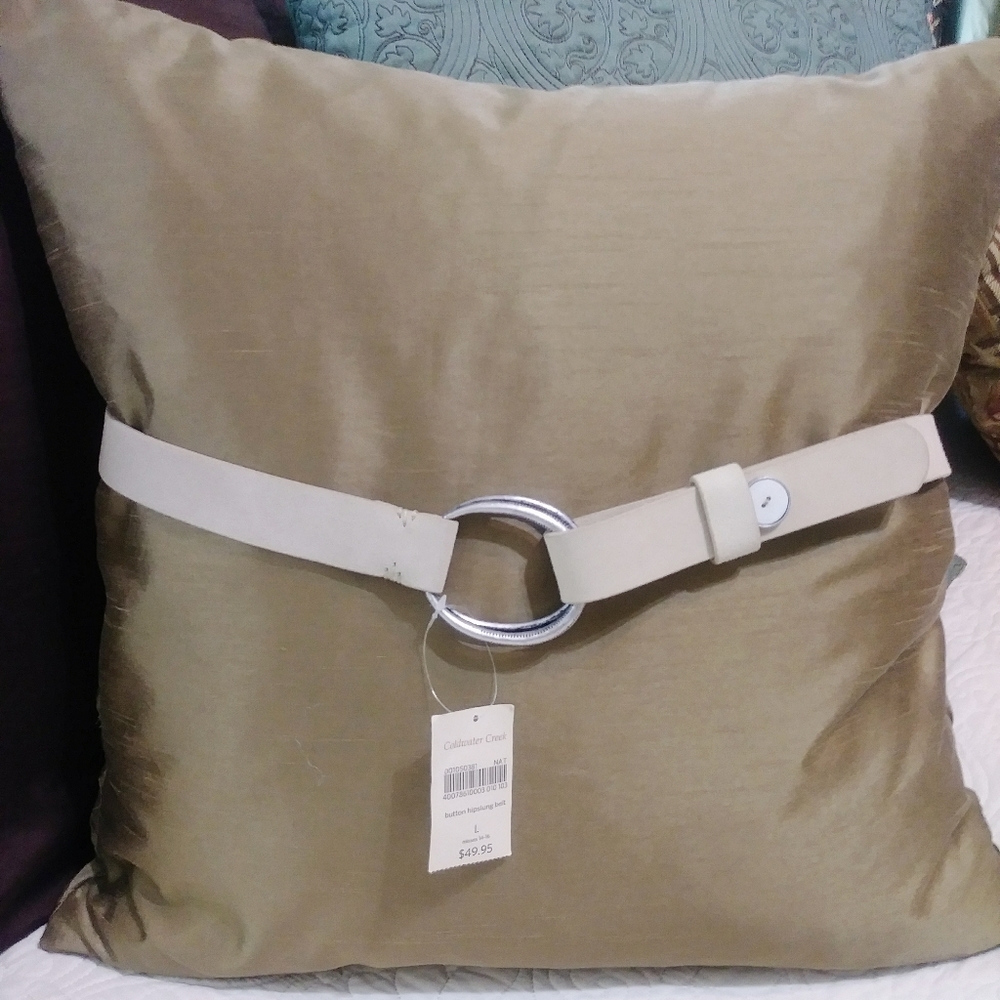 Coldwater Creek Leather Hip Belt Size L 14